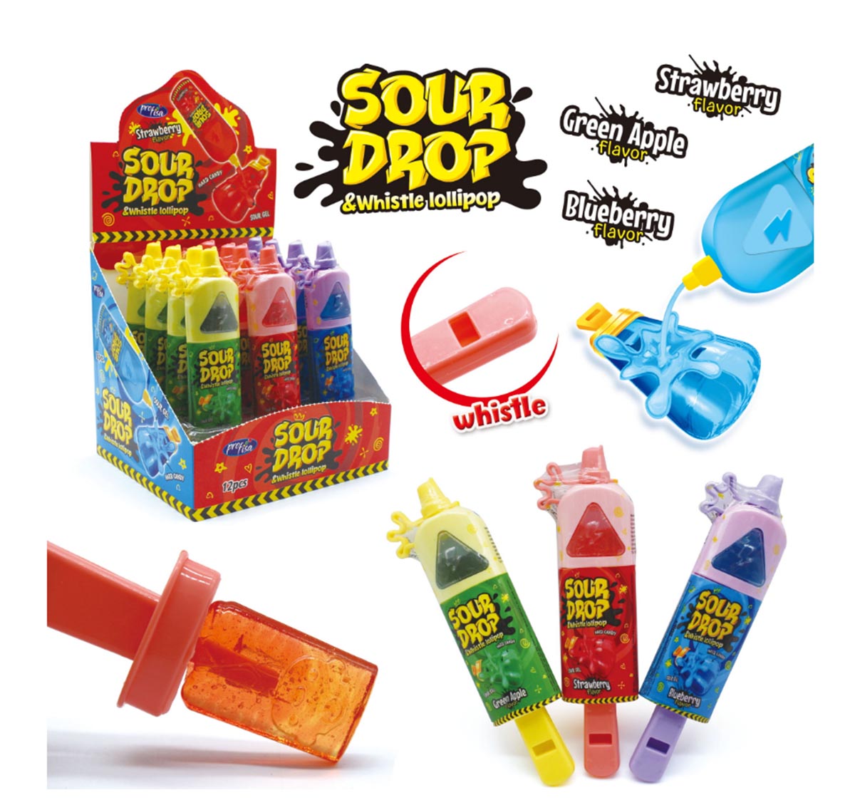 WHISTLE LOLLIPOP & SOUR DROP 20g 12ks
