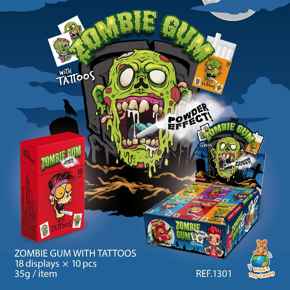 ZOMBIE Gum With Tattoos 35g 18ks
